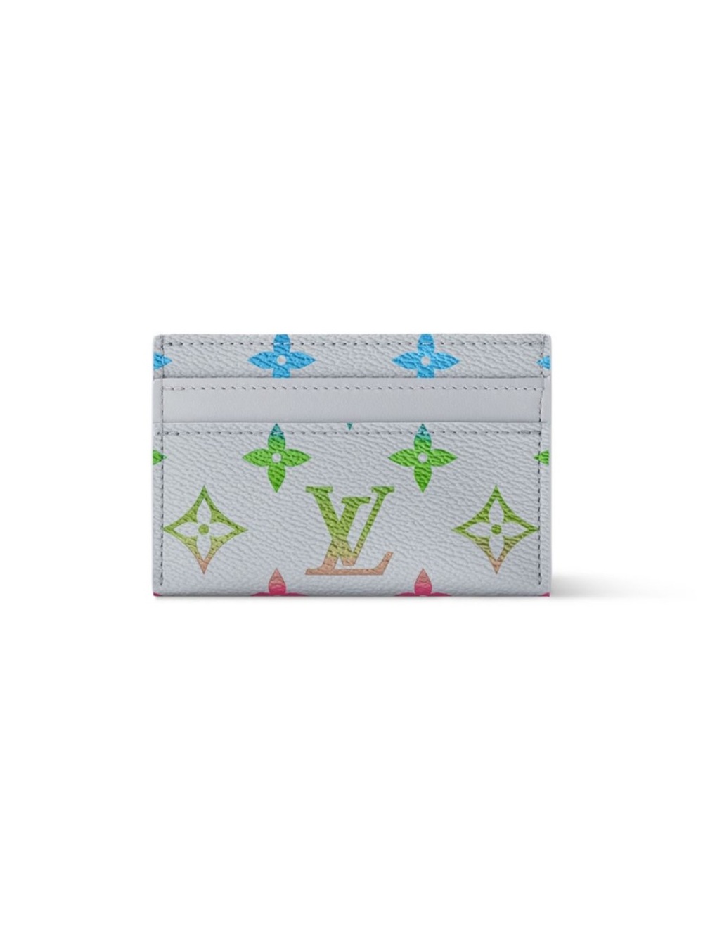 NEW Louis Vuitton Multicolor Monogram Iridescent Double Card Holder *Limited Ed*